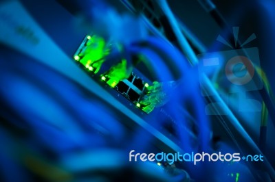 Core Switch Technology In Network Room Place Stock Photo
