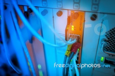 Core Switch Technology In Network Room Place Stock Photo