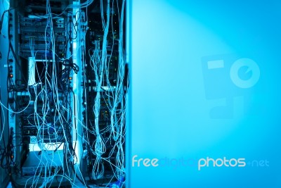 Core Switch Technology In Network Room Place Stock Photo