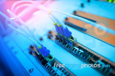 Core Switch Technology In Network Room Place Stock Photo