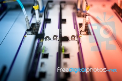 Core Switch Technology In Network Room Place Stock Photo