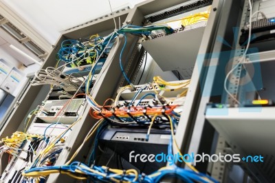 Core Switch Technology In Network Room Place Stock Photo