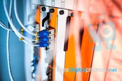 Core Switch Technology In Network Room Place Stock Photo