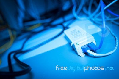 Core Switch Technology In Network Room Place Stock Photo