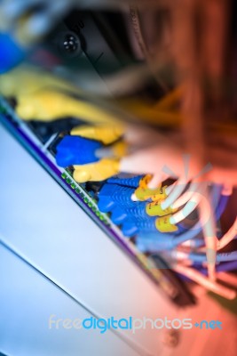 Core Switch Technology In Network Room Place Stock Photo