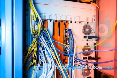 Core Switch Technology In Network Room Place Stock Photo