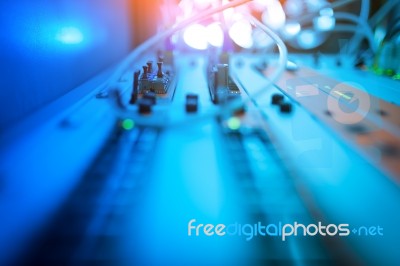 Core Switch Technology In Network Room Place Stock Photo