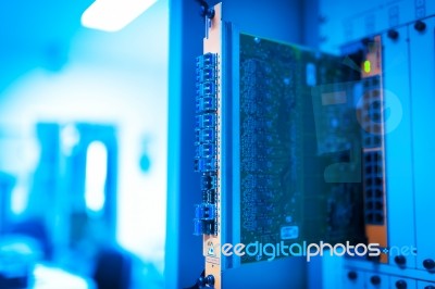 Core Switch Technology In Network Room Place Stock Photo