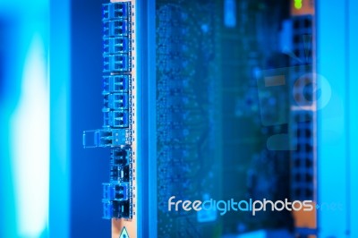 Core Switch Technology In Network Room Place Stock Photo