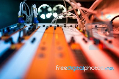 Core Switch Technology In Network Room Place Stock Photo