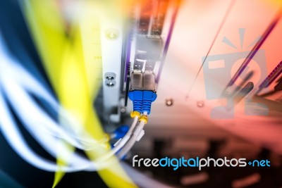 Core Switch Technology In Network Room Place Stock Photo