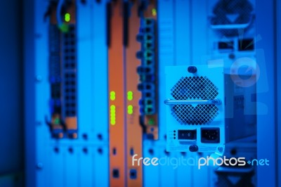 Core Switch Technology In Network Room Place Stock Photo