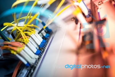 Core Switch Technology In Network Room Place Stock Photo