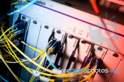 Core Switch Technology In Network Room Place Stock Photo