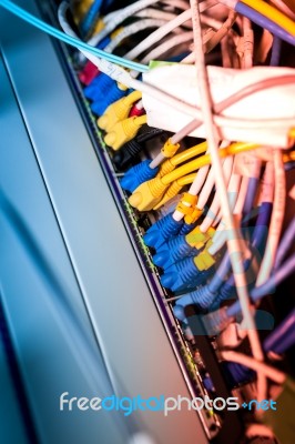 Core Switch Technology In Network Room Place Stock Photo