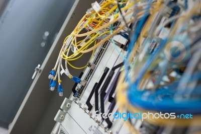 Core Switch Technology In Network Room Place Stock Photo