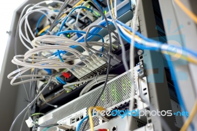 Core Switch Technology In Network Room Place Stock Photo