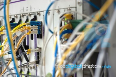 Core Switch Technology In Network Room Place Stock Photo