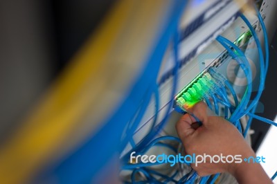 Core Switch Technology In Network Room Place Stock Photo