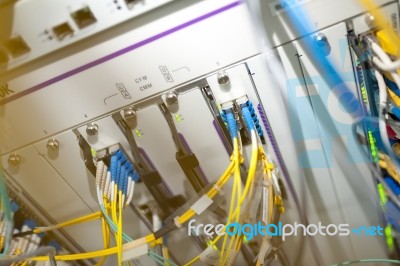 Core Switch Technology In Network Room Place Stock Photo