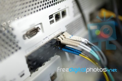 Core Switch Technology In Network Room Place Stock Photo