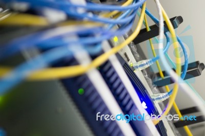 Core Switch Technology In Network Room Place Stock Photo