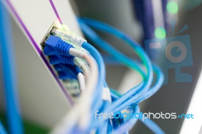 Core Switch Technology In Network Room Place Stock Photo