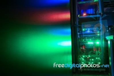 Core Switch Technology In Network Room Place Stock Photo