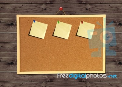 Cork Bulletin Board Stock Photo