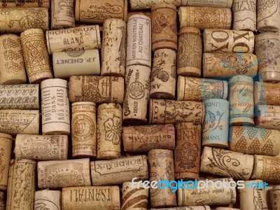 Cork Wall Stock Photo