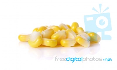 Corn Isolated On A White Background Stock Photo