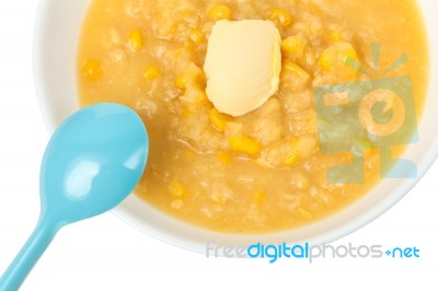 Corn Soup Stock Photo