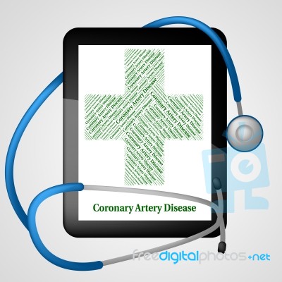 Coronary Artery Disease Represents Cardiac Arrest And Ailments Stock Image