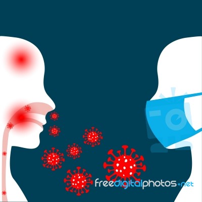 Coronavirus Respiratory Pathogens Of Human Stock Image