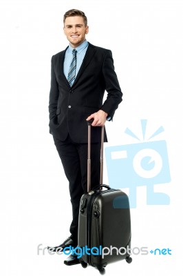 Corpoprate Guy All Set For Business Trip Stock Photo