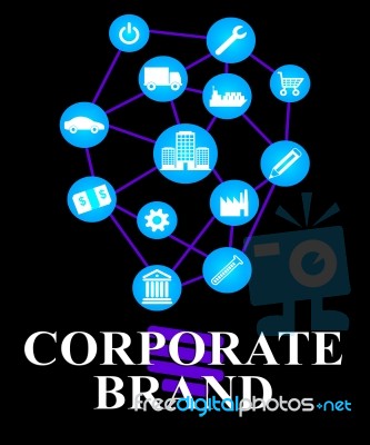 Corporate Brand Shows Company Identity And Branded Stock Image