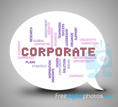 Corporate Bubble Means Professional Enterprise And Business Stock Image