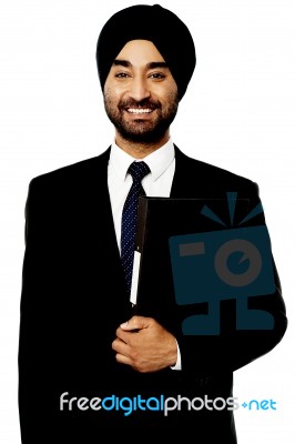 Corporate Indian Guy Over White Stock Photo