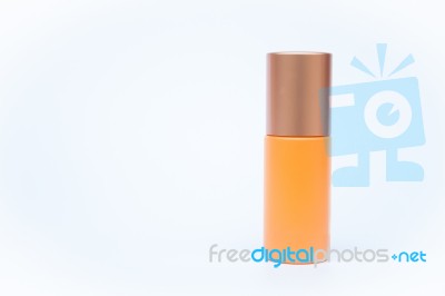 Cosmetic Bottle Isolated On White Background Stock Photo