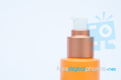 Cosmetic Bottle Isolated On White Background Stock Photo