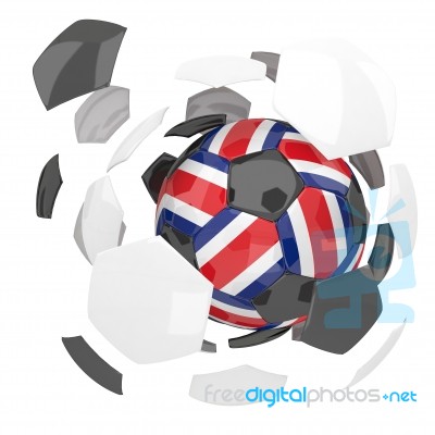 Costa Rica Soccer Ball Isolated White Background Stock Image