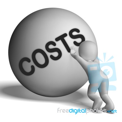 Costs Character Means Expenses Price And Outlay Stock Image