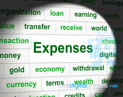 Costs Expenses Represents Price Financial And Balance Stock Image