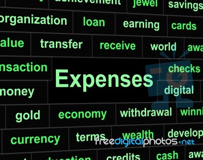 Costs Expenses Shows Bookkeeping Paying And Balance Stock Image