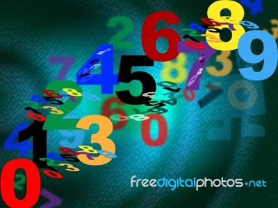 Counting Maths Means Background Design And Numbers Stock Image