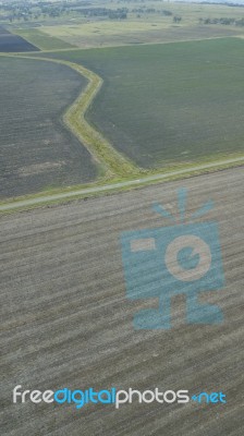 Country Agricultural And Farming Field Stock Photo