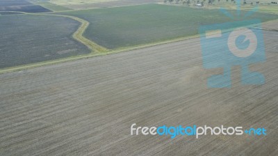 Country Agricultural And Farming Field Stock Photo