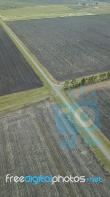 Country Agricultural And Farming Field Stock Photo