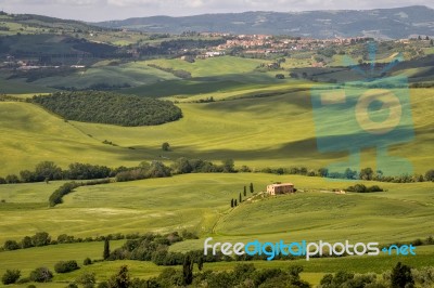 Countryside Of Val D'orcia Stock Photo