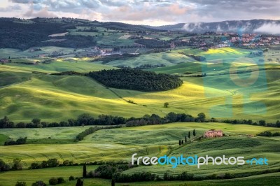 Countryside Of Val D'orcia Tuscany Stock Photo